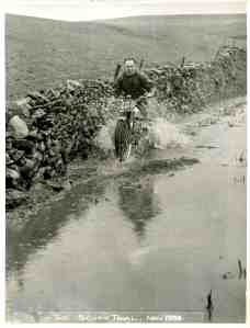 David Tye on his factory BSA in the 1954 Scott Trial, an event he won in 1953. Photo: Ray Biddle, Birmingham.